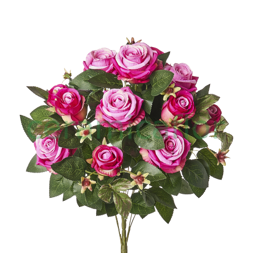 BUSH ROSE X 13 DK PINK